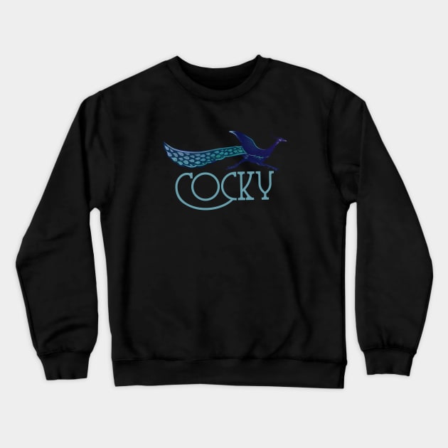 Cocky Peacock Crewneck Sweatshirt by bubbsnugg